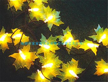 10米100LED可連接可閃楓葉LED圣誕燈串