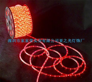 供應(yīng)220V每米36顆LED的銅芯線圓二線LED彩虹管（或25顆，或30顆可選）